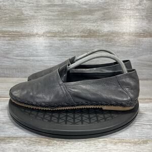 Aetrex Women’s Kylie Gray Leather Slip-On Flats Size 10